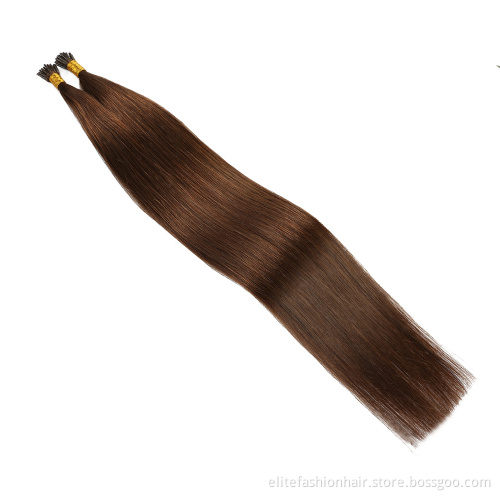Hot Sale I Tip Human Hair Extensions Straight Remy Human Virgin Hair Double Drawn Prebonded I Tip Hair Extensions